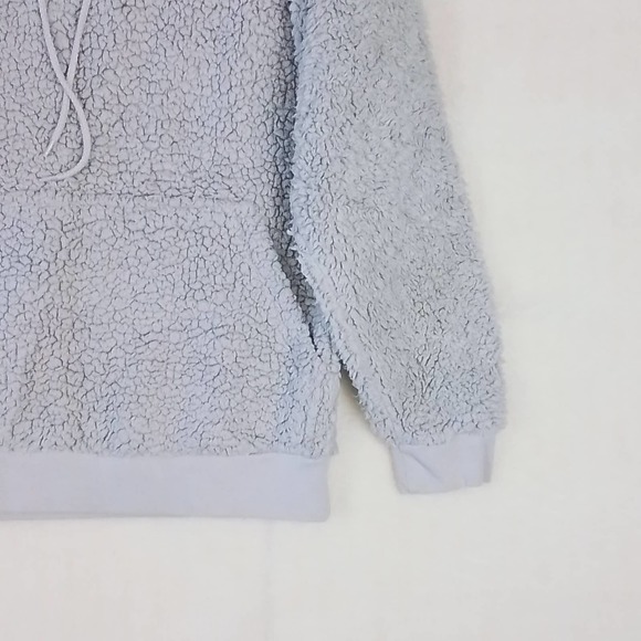 ASOS Pullover Oversized Sherpa Hoodie Size XS in Light Gray - Picture 11 of 16